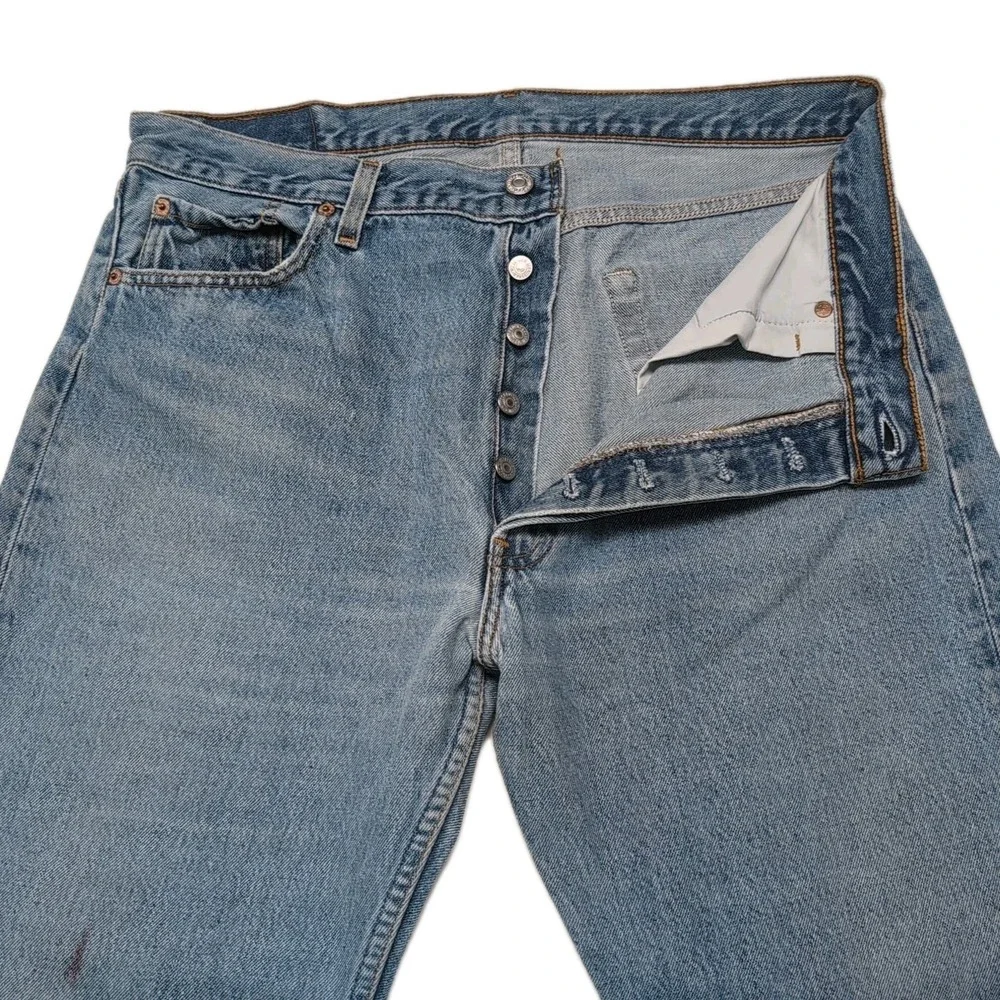 Vtg 90s Levi's 501 Jeans Mens 36x30 Actual 34x29 Blue Cotton Button Fly USA Spot